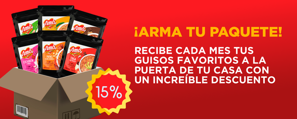 iDESPREOCÚPATE! SUSCRÍBETE A UN PAQUETE MENSUAL Y OBTÉN EL 15% DE DESCUENTO EN CADA PEDIDO. Selecciona tus guisos favoritos y recíbelos directamente a la puerta de tu casa cada mes con cargo automático a tu tarjeta con un 15% de descuento.